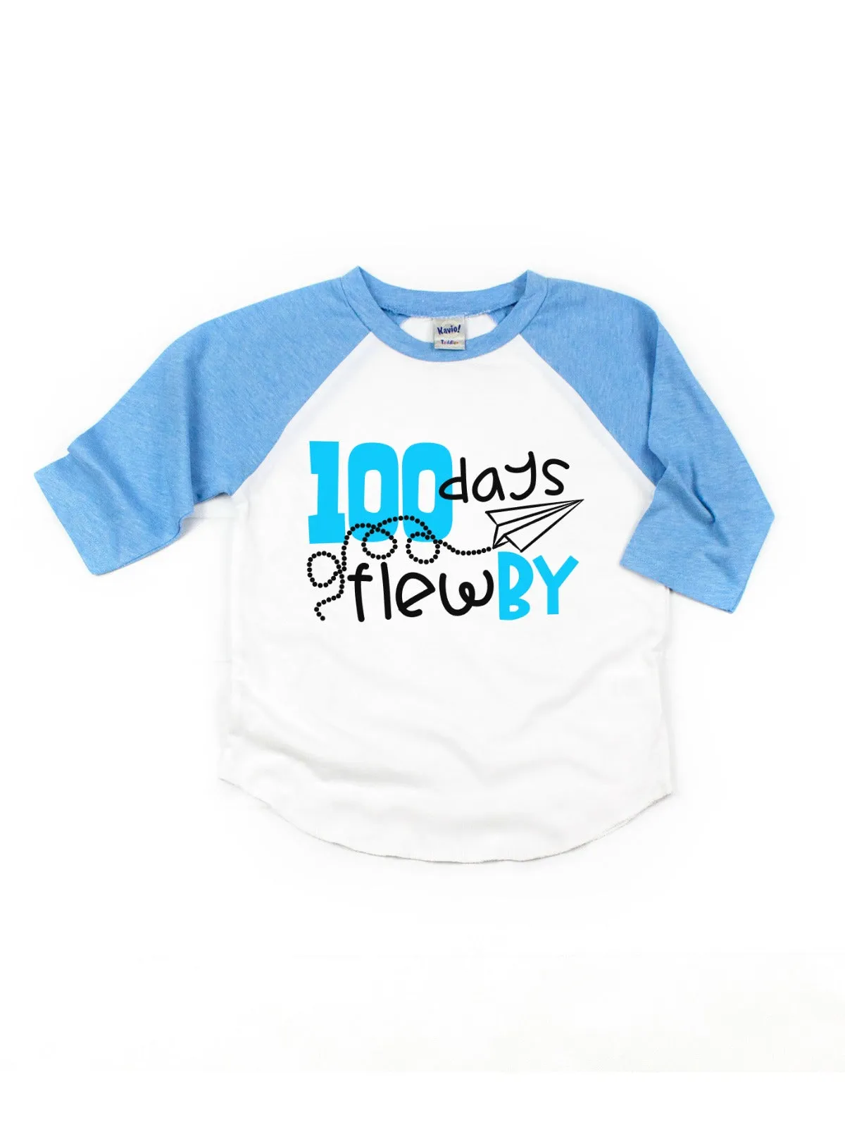 100 Days Flew By Kids Raglan Shirt