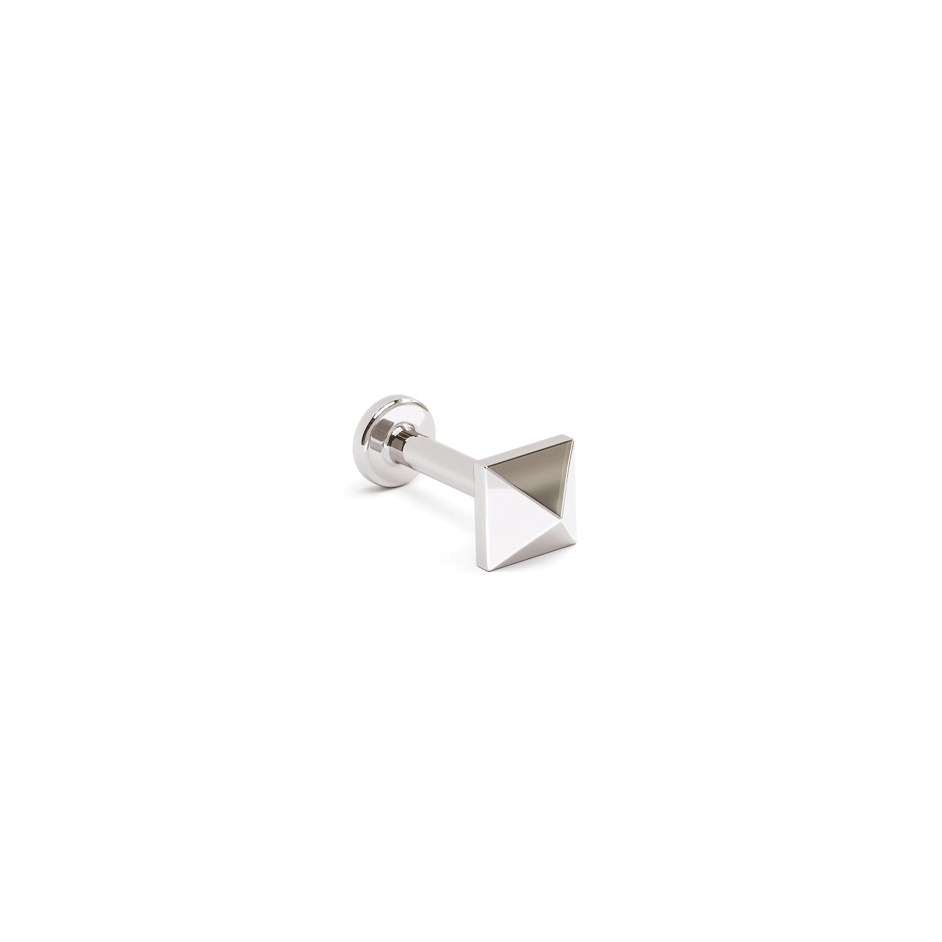 14K Gold Pyramid Stud