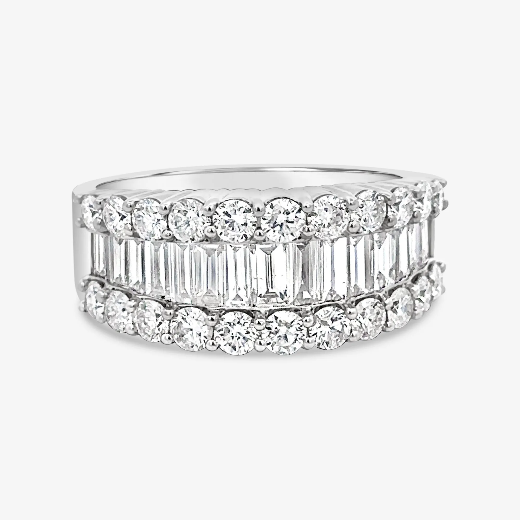 2.70CT Baguette & Round Diamond Ring