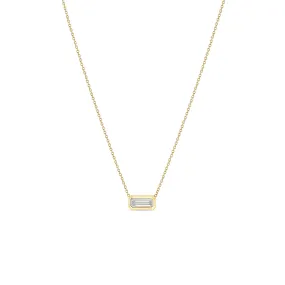 .49 ctw Horizontal Baguette Diamond Bezel Necklace