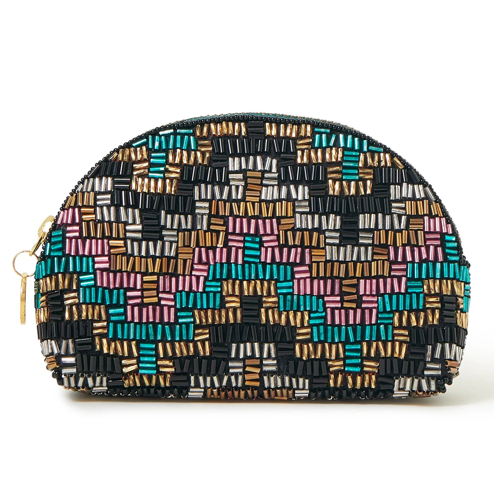 Accessorize London Women's Multi Geometric Beaded Coin Purse