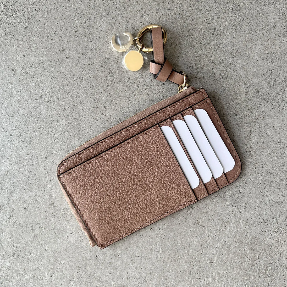 Woodrose Alphabet Zip Card Holder