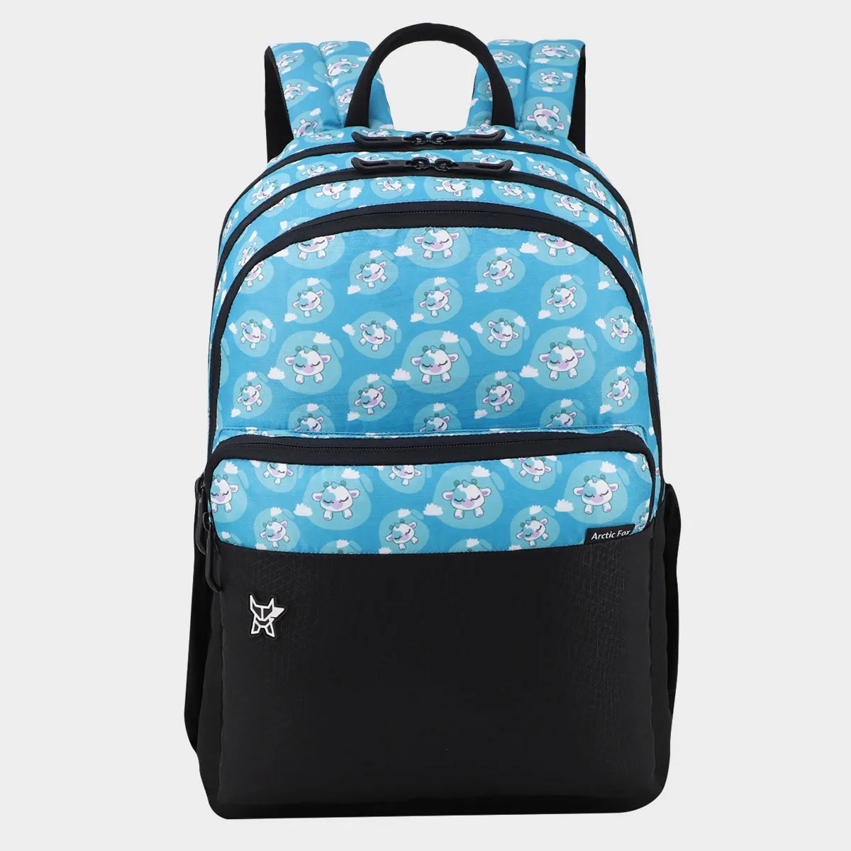 Arctic Fox Silly Calf Blue School Backpack for Boys and Girls