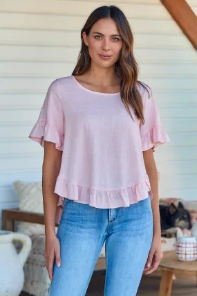 Aries Pink Linen Tee