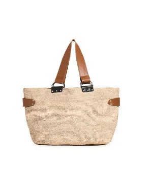 Bahiba Shoulder Bag in Natural/Cognac