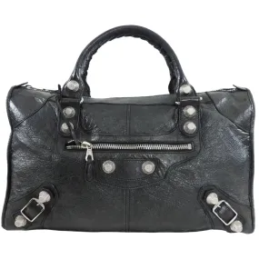 Balenciaga Black Leather Giant 21 Work Bag