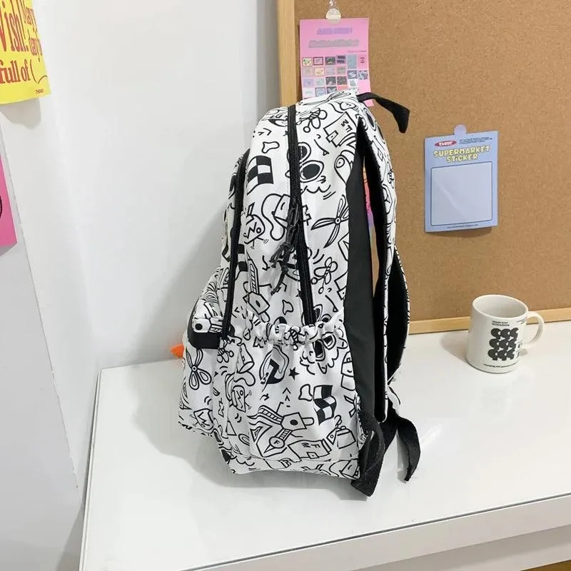 BCB208 Cool Backpack - Fashion Cartoon Print Laptop Bag