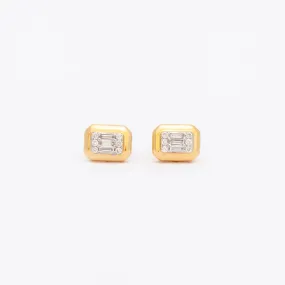 Bold Diamond Illusion Studs