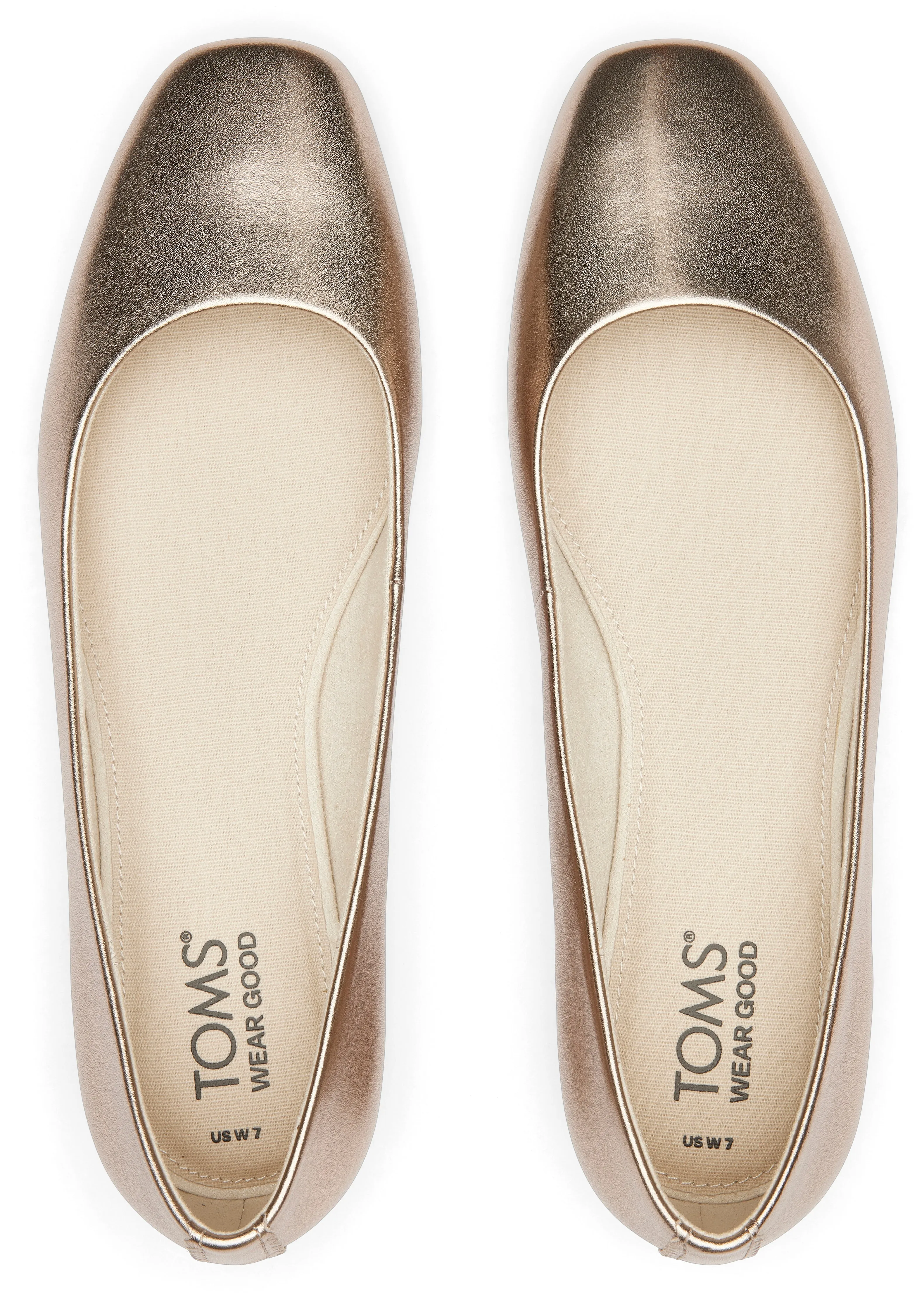 Briella Ballet Flat - Light Gold Metallic Leather