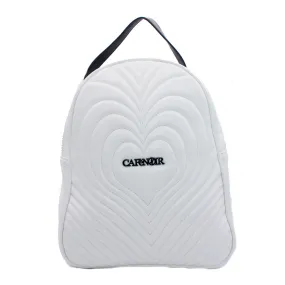 CafèNoir Women's backpack with Heart quilting C3IA0402W001TG3 white