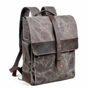 Canvas Leather Traveling 20 to 35 Litre Backpack