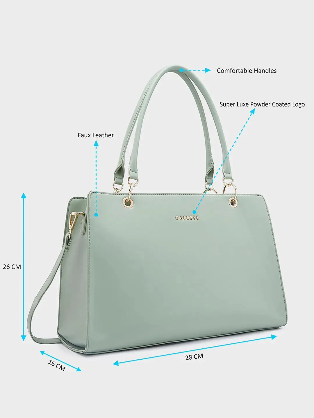 Caprese Capri Laptop Satchel Large Mint