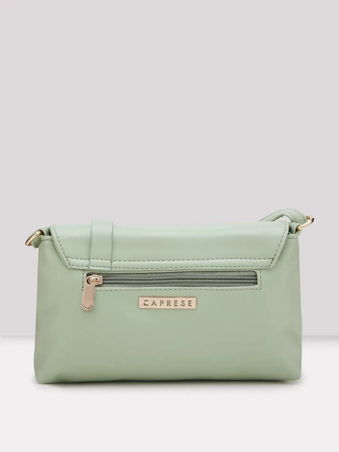 Caprese Emily In Paris Solid Small Sling Handbag Mint