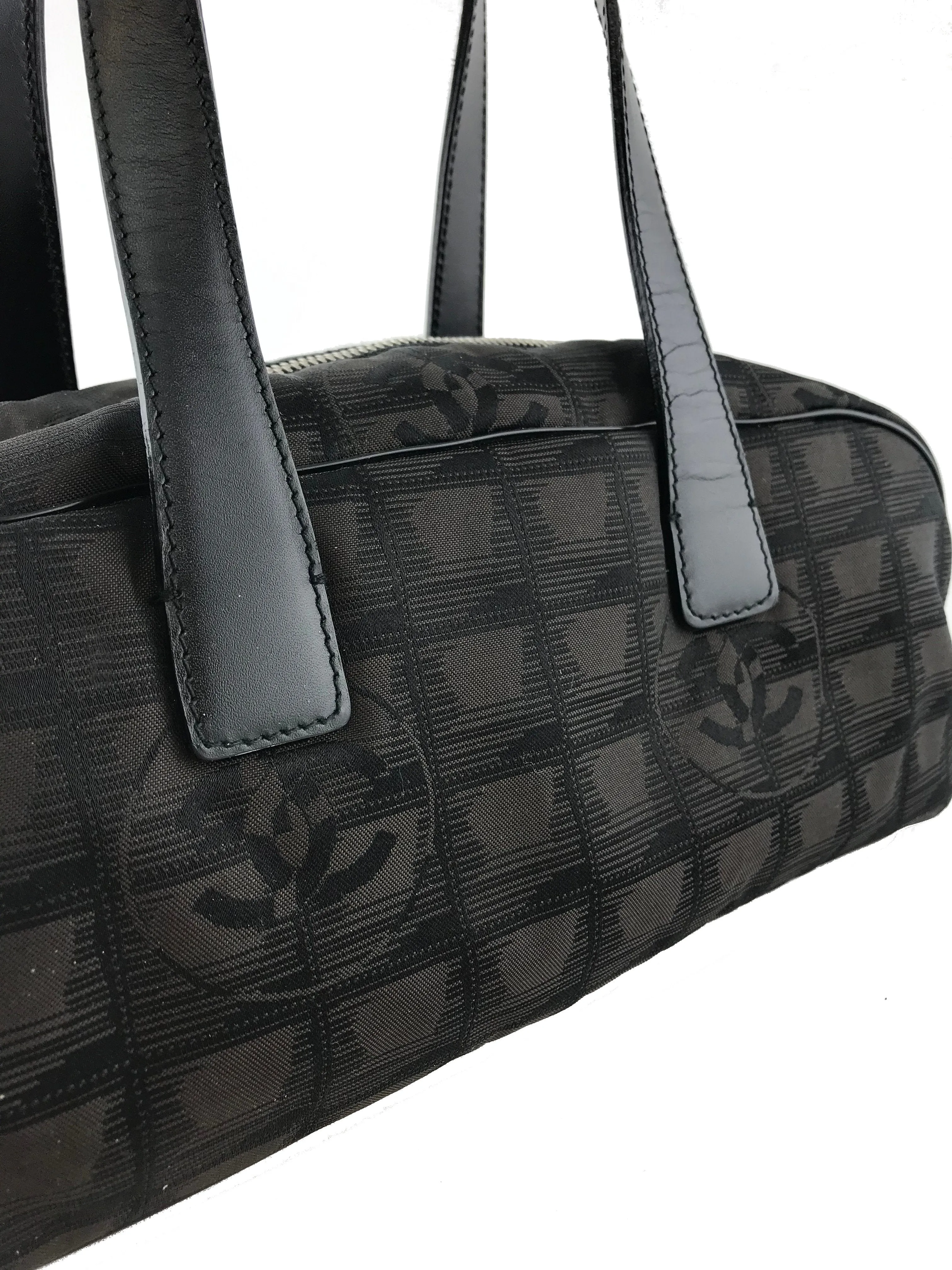 Chanel Printed Nylon Travel Line Baguette