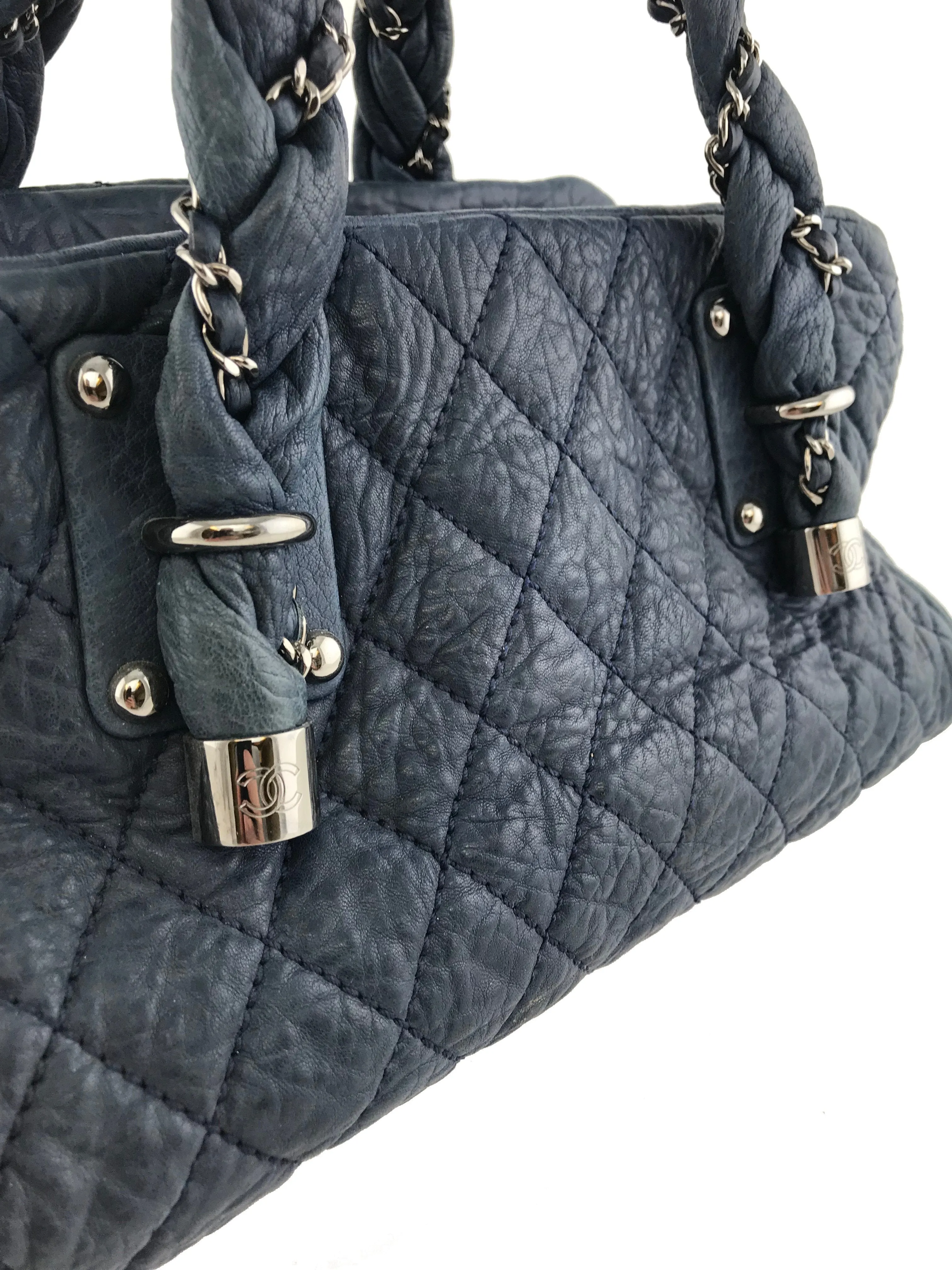 Chanel Quilted Lambskin Lady Braid Satchel Bag