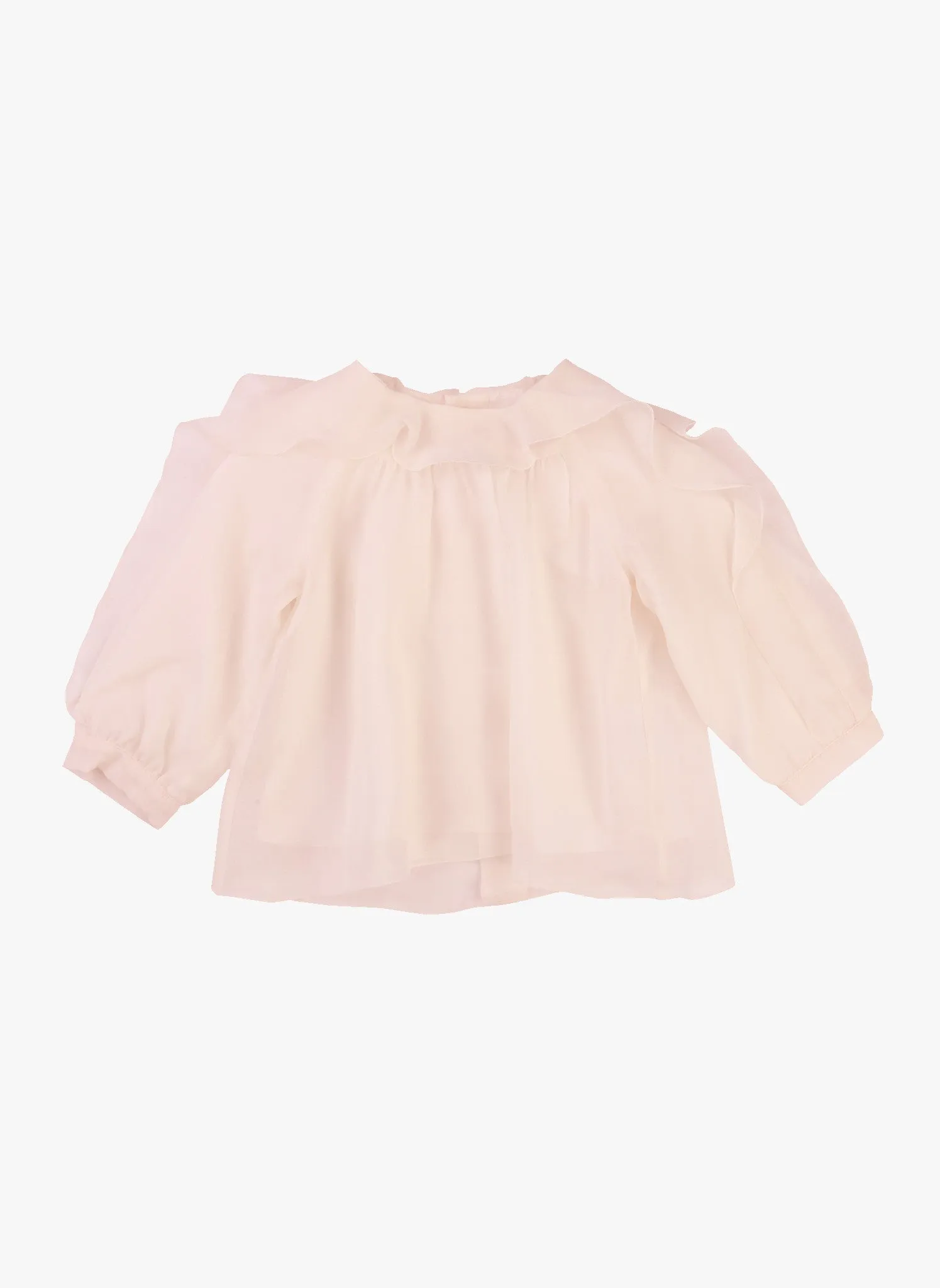 Chloe Baby/Kids Long Sleeve Lined Viscose Blouse with Ruffle Details