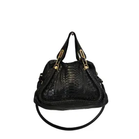 Chloe Black 'Paraty' Python Leather Bag | Pre Loved |