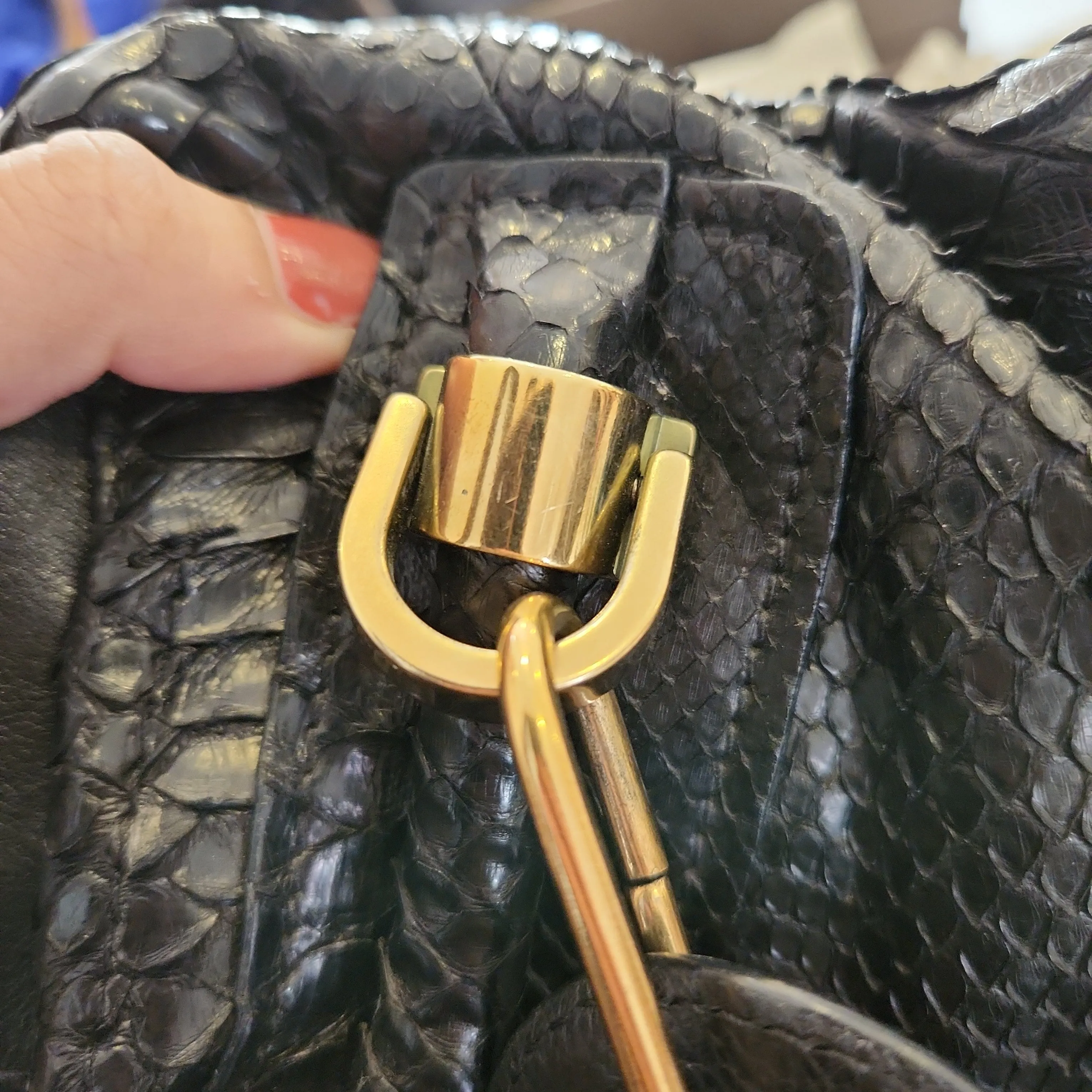 Chloe Black 'Paraty' Python Leather Bag | Pre Loved |