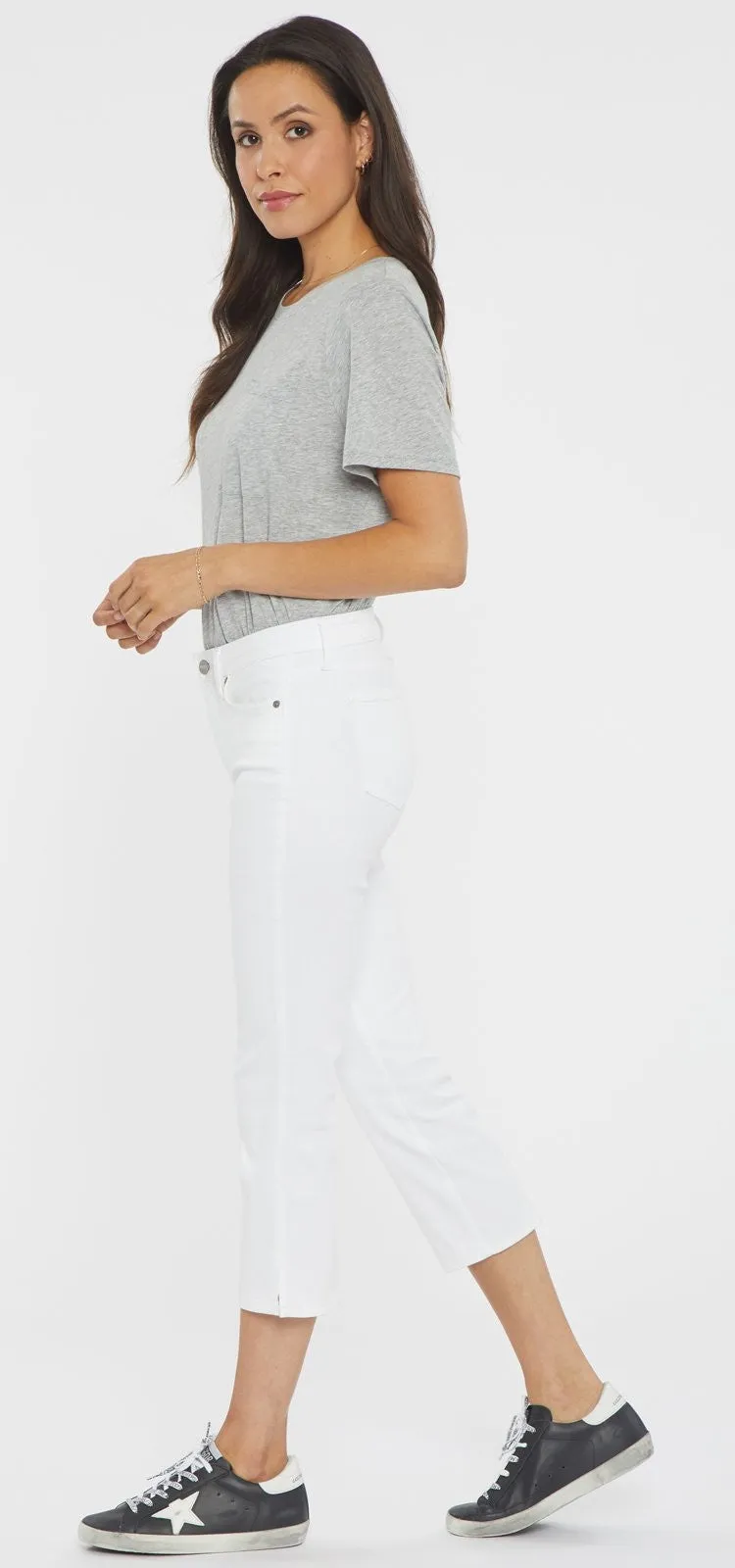 Chloe Capri Jeans Wit Premium Denim | Optic White