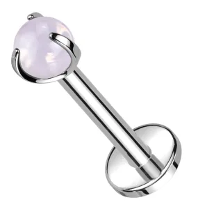 Claw Pink Opalite Internally Threaded Titanium Labret