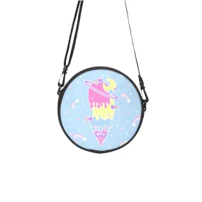 Cosmic Ice Cream Blue Circle Crossbody Bag