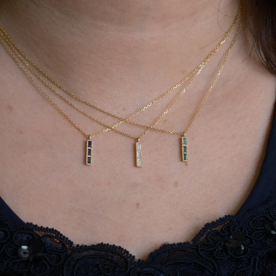 Emerald Tile Necklace