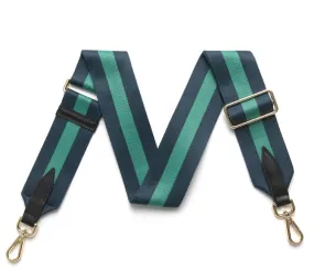 Fabucci Navy and Green Stripe Handbag Strap