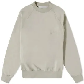 FEAR OF GOD Essentials Felt Logo Crewneck Sweatshirt Smoke