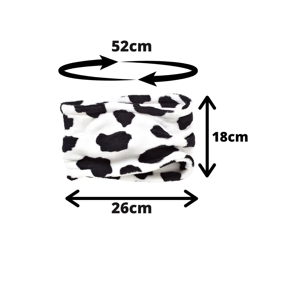 Girls Cow Fleece Neck Warmer