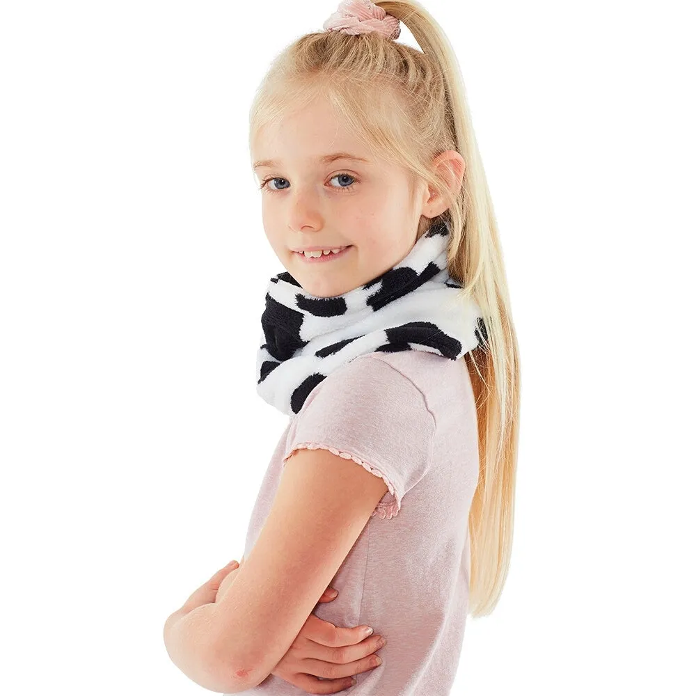 Girls Cow Fleece Neck Warmer