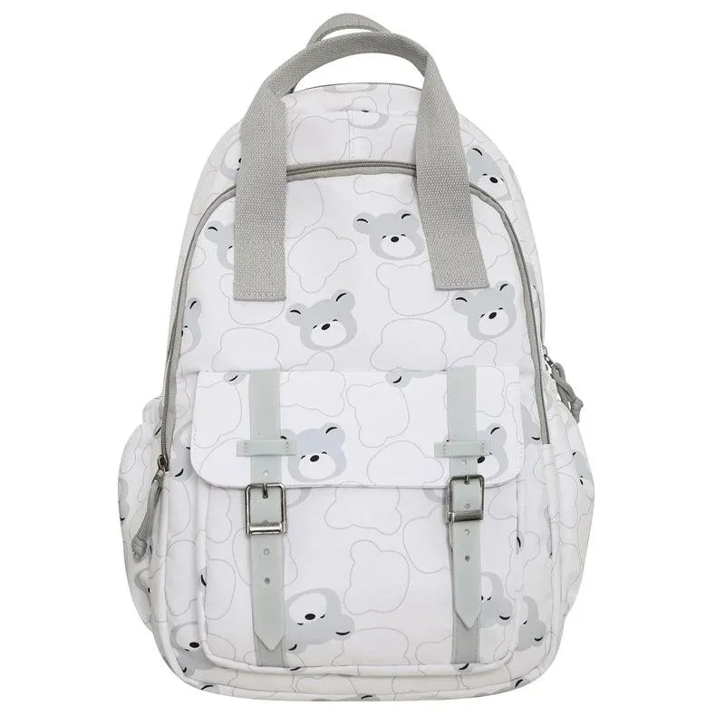 GM1242 Girl Cartoon Printing Cool Backpack: Travel School Nylon