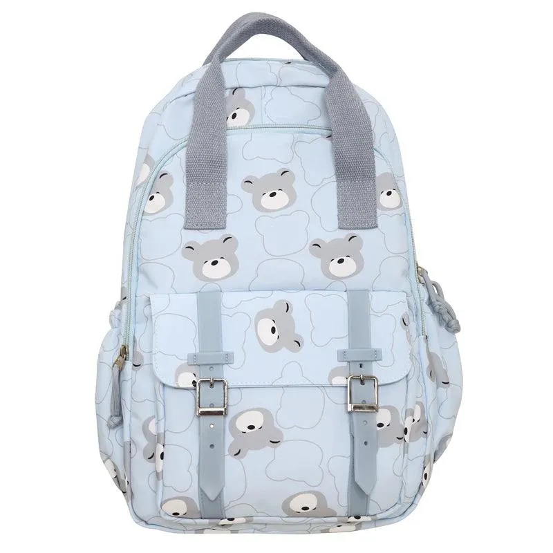 GM1242 Girl Cartoon Printing Cool Backpack: Travel School Nylon