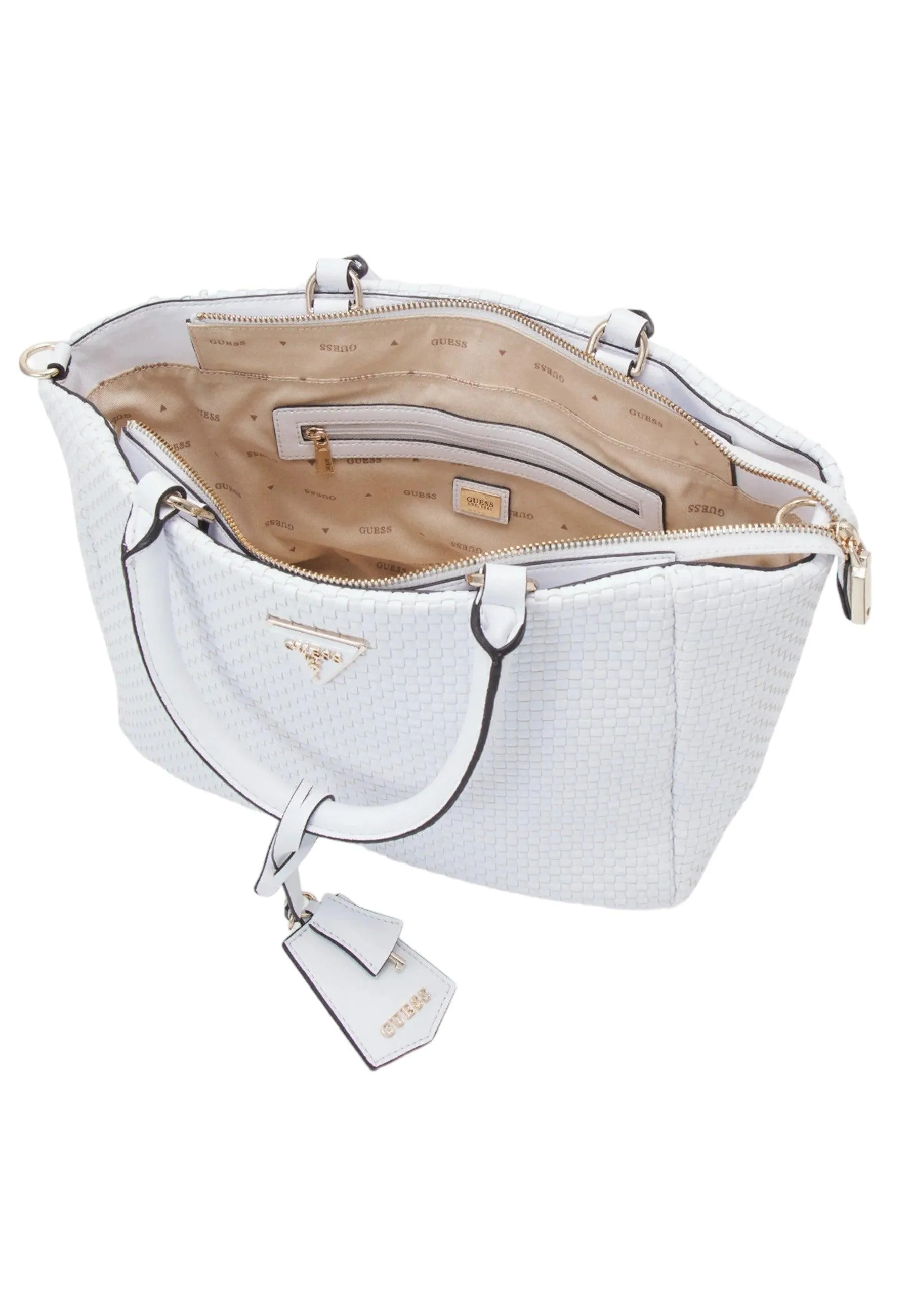 GUESS Etel Borsa Satchel Girlfriend Donna White WG921906