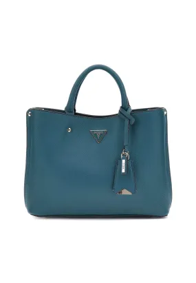 GUESS Meridian Borsa Girlfriend Satchel Teal Blu BG877806