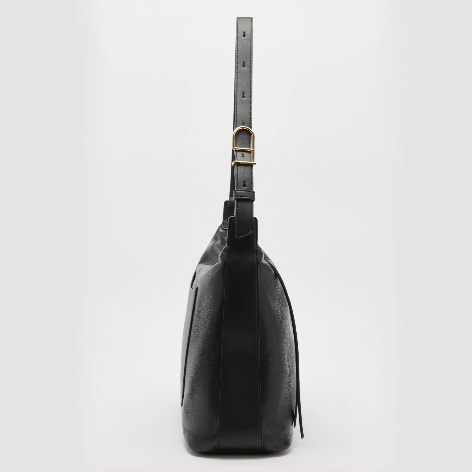 HANA SHOULDER BAG BLACK LEATHER