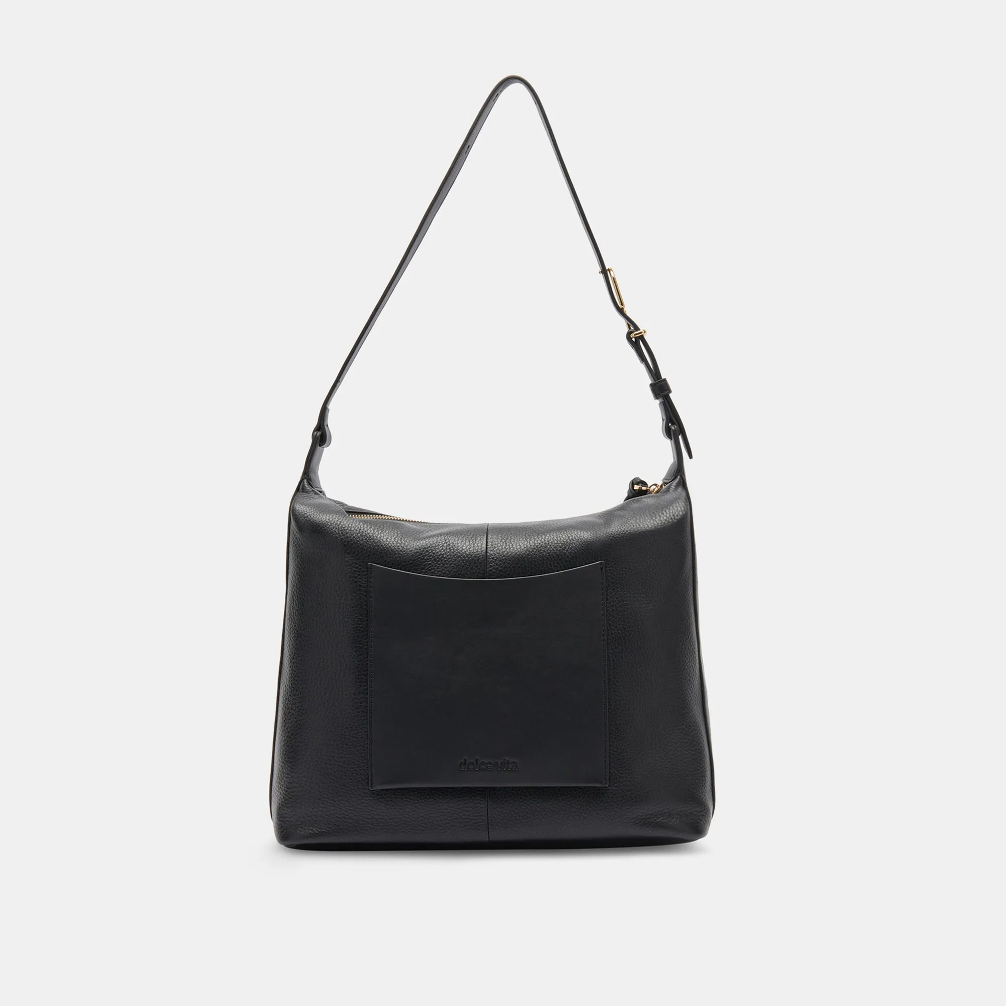 HANA SHOULDER BAG BLACK LEATHER