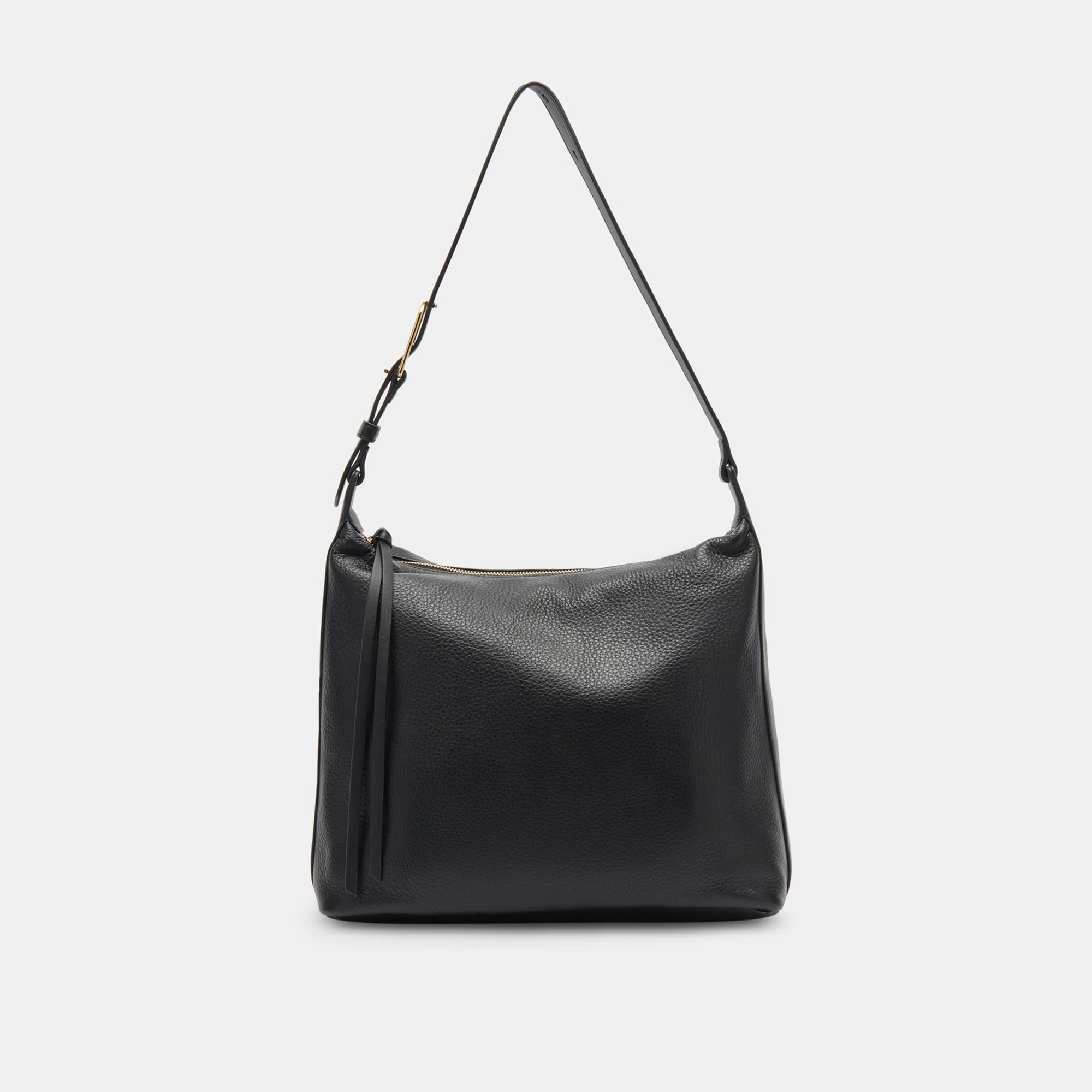 HANA SHOULDER BAG BLACK LEATHER