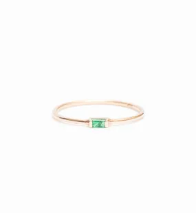 Horizontal Emerald Baguette Ring