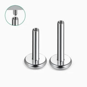 Internal Threaded Flat Back Post (Titanium)