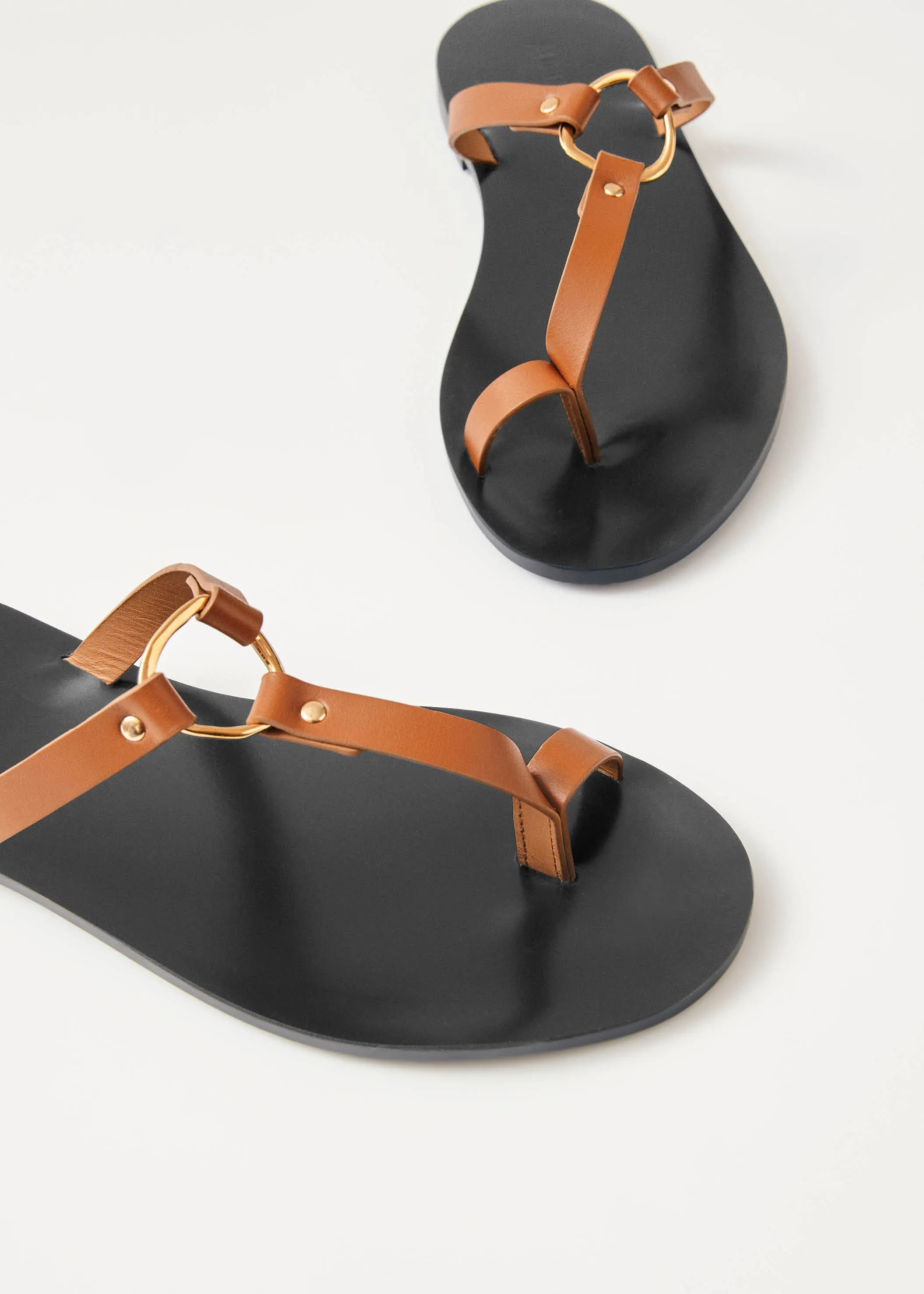 Jovie Tan Leather Sandals