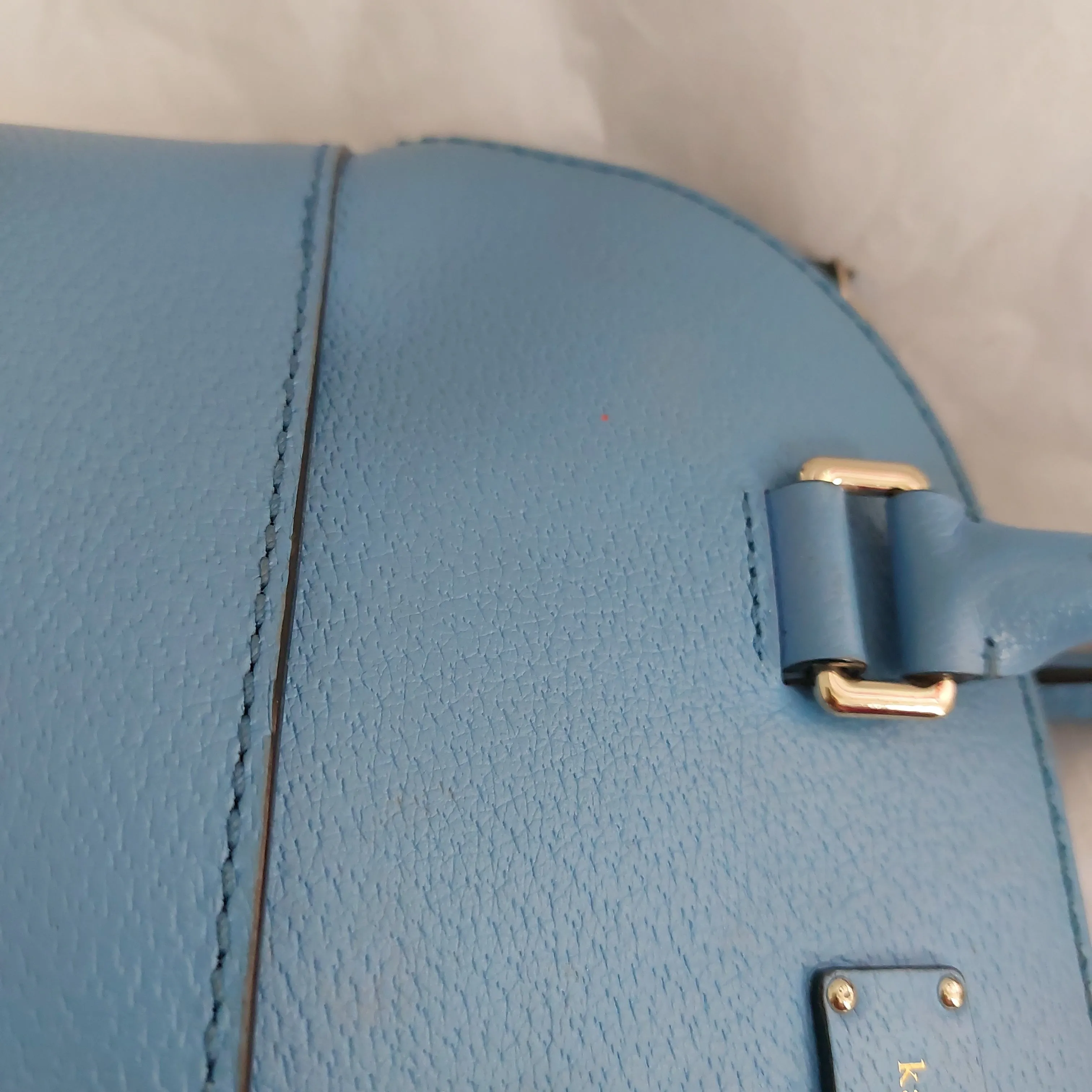 Kate Spade Blue Leather Dome Satchel | Pre Loved |