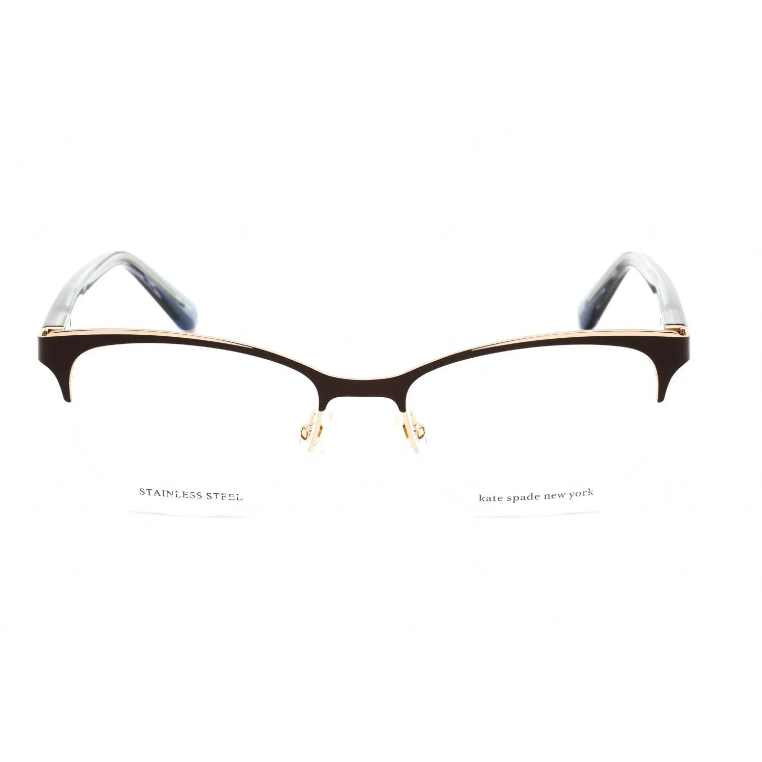 Kate Spade BRIEANA Eyeglasses BROWN TURQUOISE/Clear demo lens