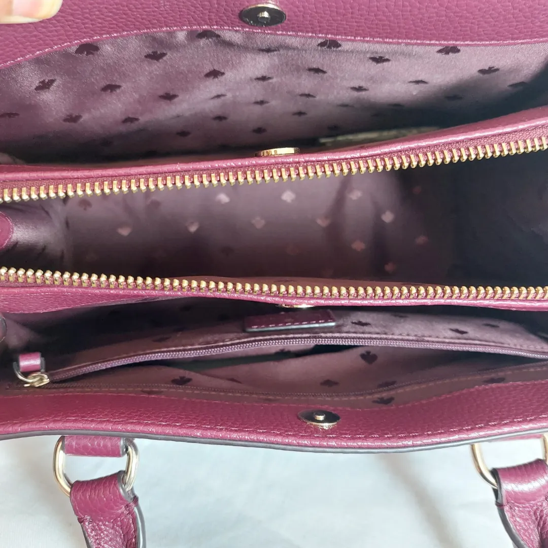 Kate Spade Plum Pebbled Leather Satchel | Pre Loved |