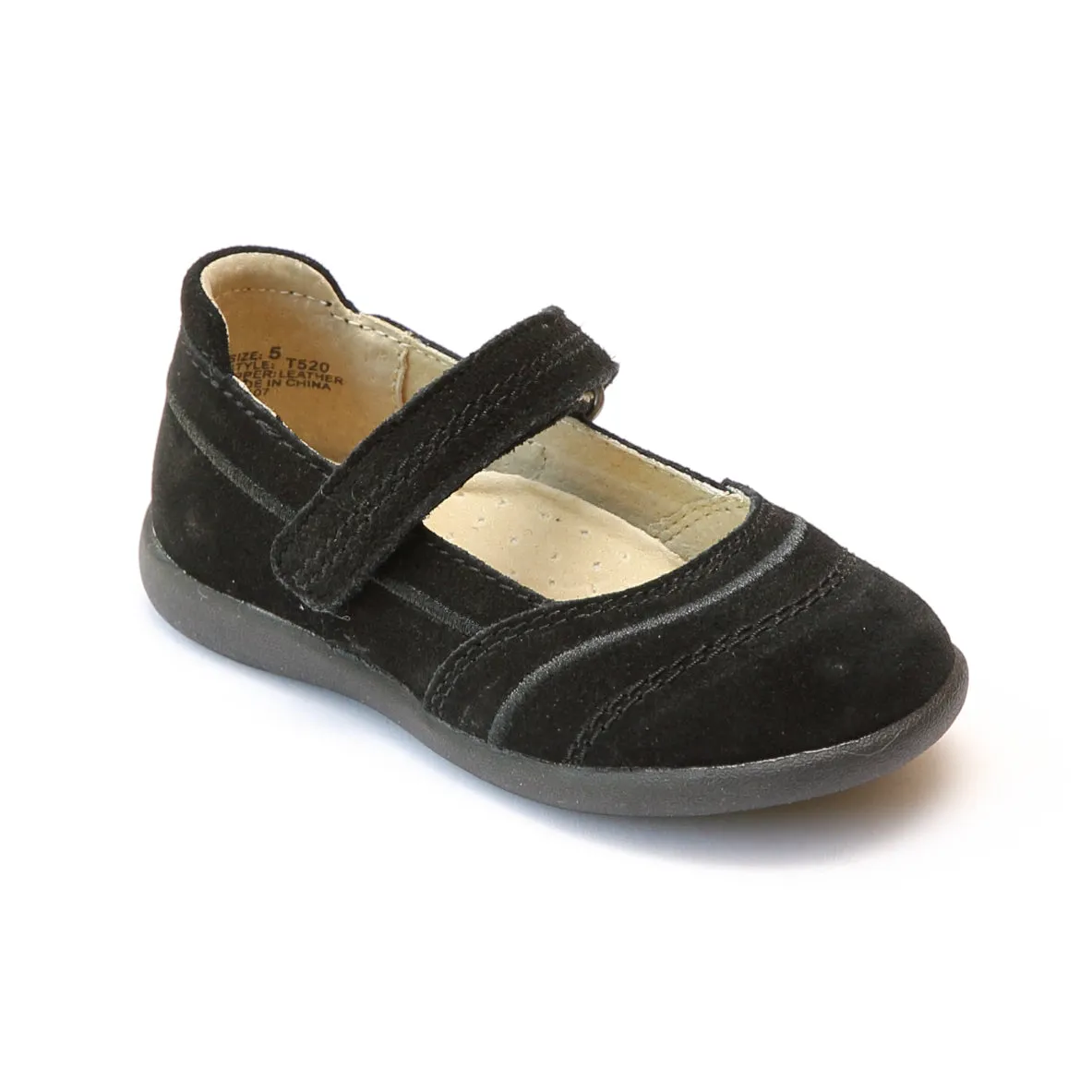 L'Amour Girls Sporty Nubuck Leather Mary Jane