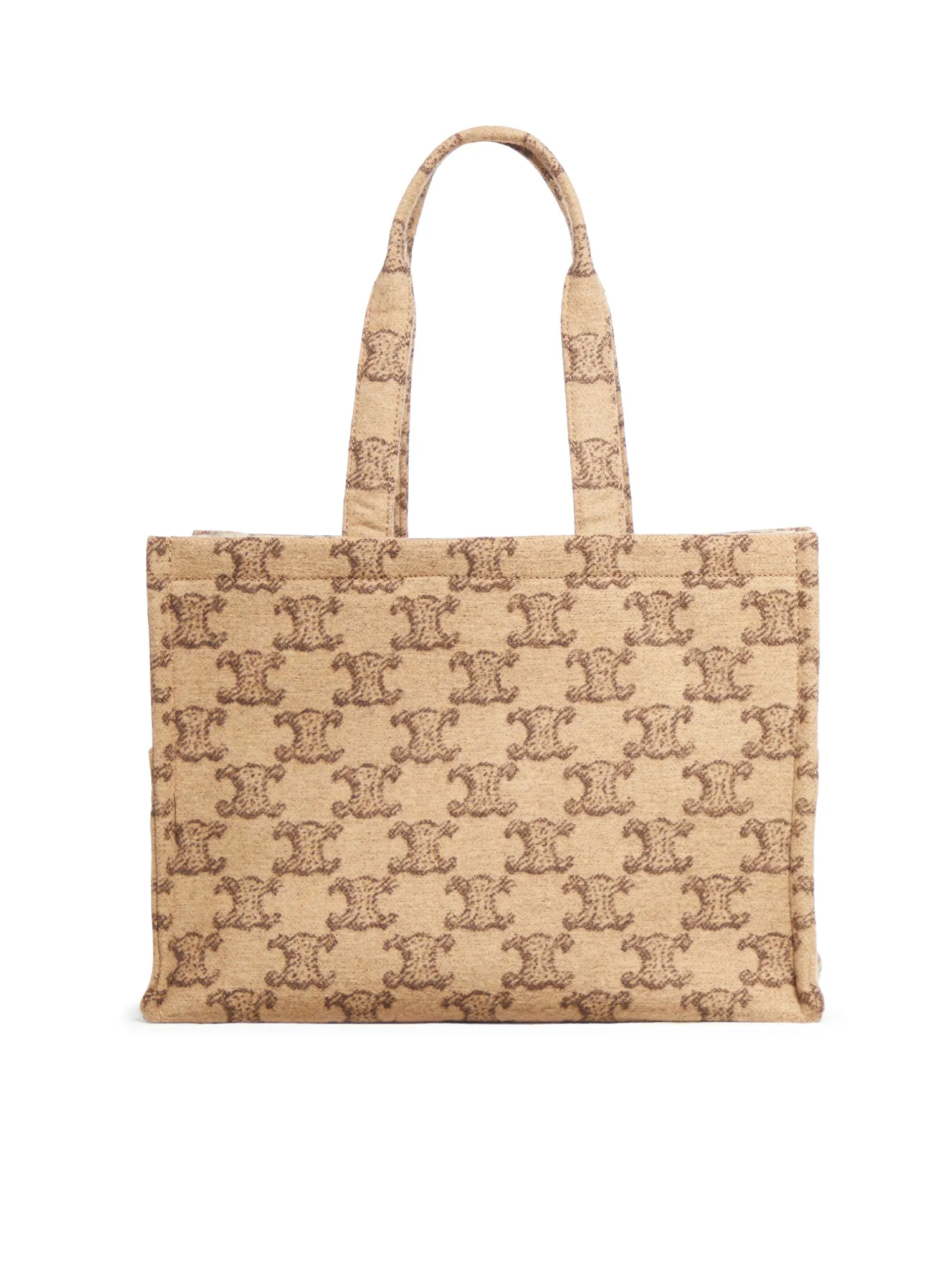 LARGE CABAS THAIS BAG IN CAMEL TRIOMPHE FABRIC