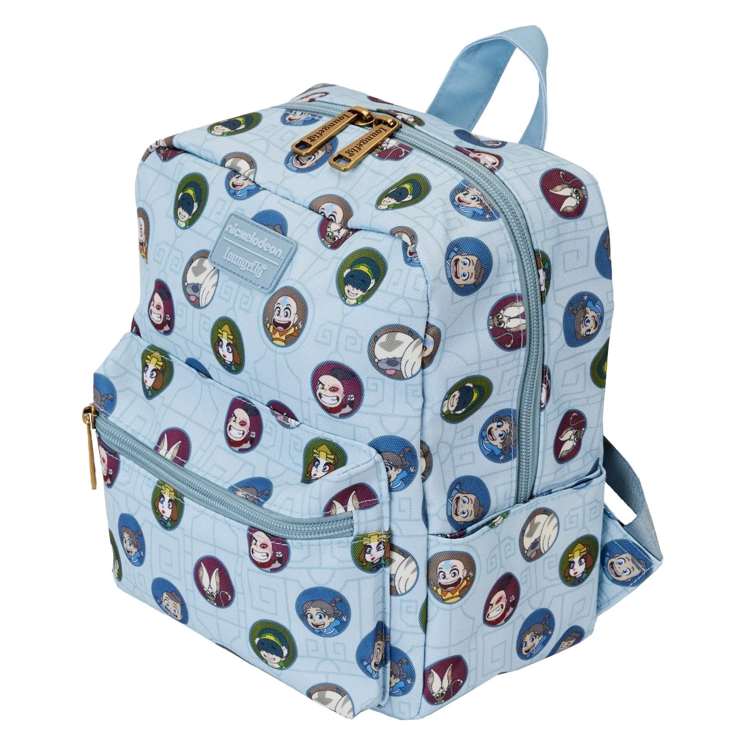 Loungefly Nickelodeon Avatar the Last Airbender Allover Print Square Nylon Mini Backpack