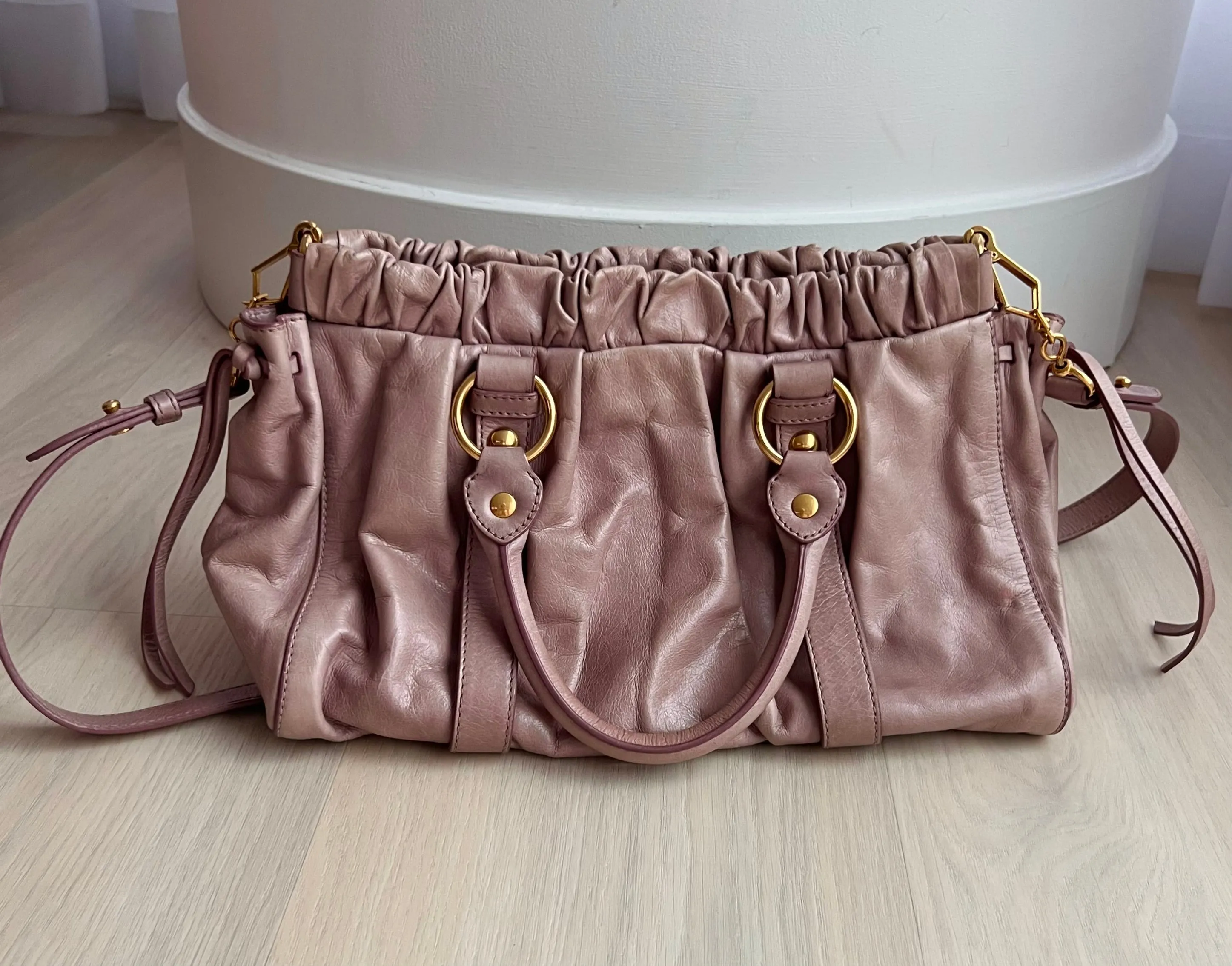 Miu Miu two way leather satchel