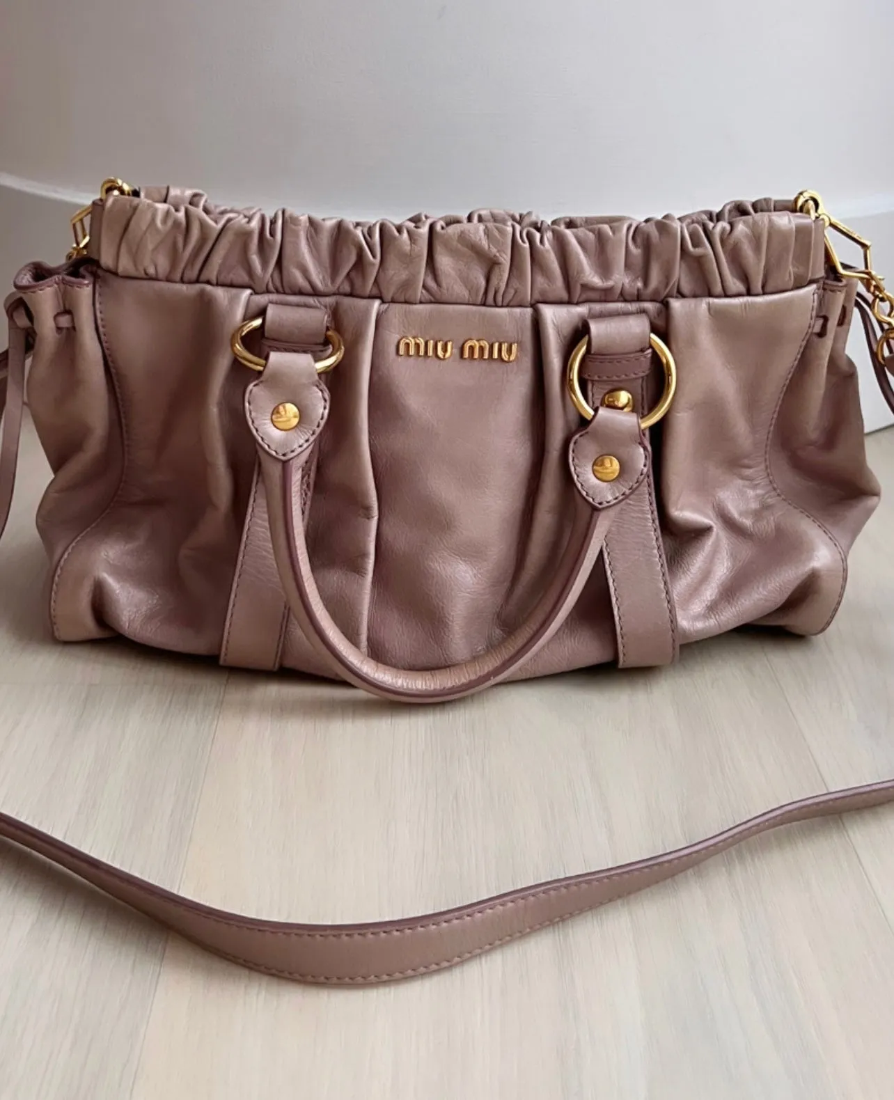 Miu Miu two way leather satchel