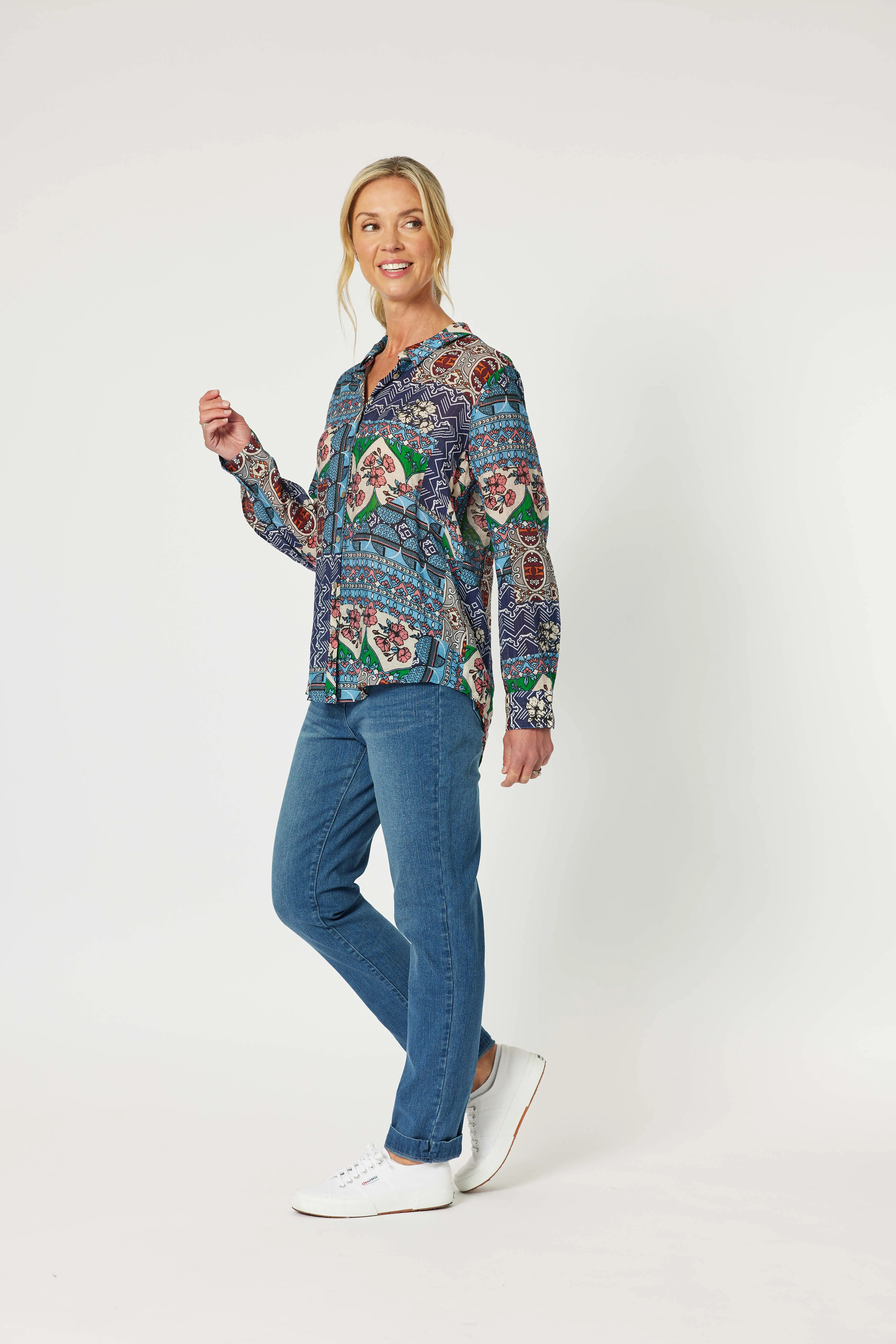 Paddington Print Shirt - Blue Multi