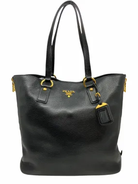 Prada Vitello Daino Leather Side Zip Tote